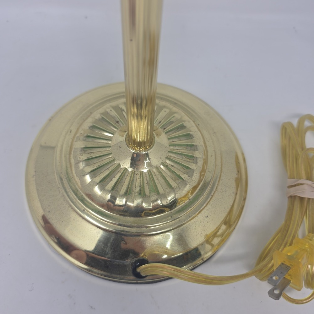 Vintage Brass Bankers (desk) Lamp W/Emerald Green Glass Shade - Picture 11 of 12